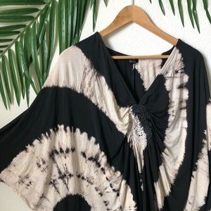 Sky tie die blouse
